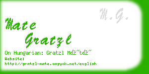 mate gratzl business card